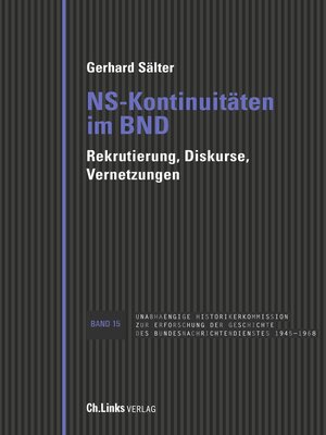 cover image of NS-Kontinuitäten im BND